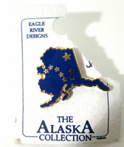 Eagle River Designs The ALASKA Collection Enamel Lapel Pin Purple &amp; Gold  - £9.24 GBP