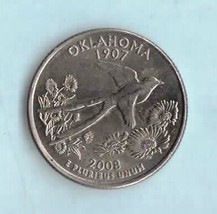 2008 P Oklahoma State Washington Quarter - Circulated Light  Wear About AU58 - $1.25