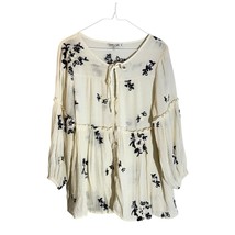 Figueroa &amp; Flower Embroidered Floral Peasant Tunic Blouse, Size XL/18W - $328.15 MXN