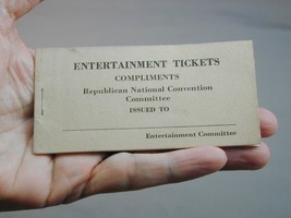 Entertainment Ticket Book Republican National Convention Seeandbee C &amp; B... - $29.99