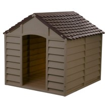 Large Heavy Duty Outdoor Waterproof Dog House in Brown Polypropylene - £196.79 GBP