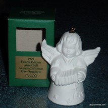 1979 GOEBEL Annual Angel Bell Christmas Ornament White with Accordion Wi... - $9.69