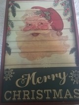 Merry Christmas Wall Sign Antique looking 8.5 X 12.5 upc 719283430656 - £31.71 GBP