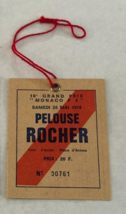 Vtg May 1974 Monaco Grand Prix F3 Support Race Ticket Tom Pryce Winner EUC - $69.99