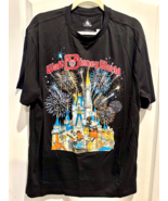 Disney Parks Castle Fireworks T Shirt Mickey Minnie Donald Goofy WDW Lar... - $50.08 CAD