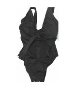 GREAT LENGTHS BLACK TIE FRONT SWIM ONE PIECE SWIMSUIT SIZE 8 FRINGE $78 ... - $538.22 MXN