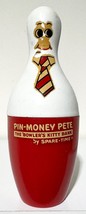 Vintage 1960s Pin Money Pete Bowling Pin Coin Bank by Spare Time Bowler&#39;s Kitty - £7.89 GBP