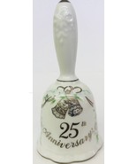 25th Anniversary Bell # 03771 Wedding Bells Doves Pattern 1983 Lefton China - £12.65 GBP