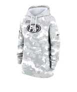 Womens Arctic Camo 49ers 2024 Salute to Service Pullover Hoodie - San Fr... - $65.00