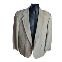 Haggar Sport coat Size 44 Tan Beige Vented Blazer Two Buttons - £16.87 GBP