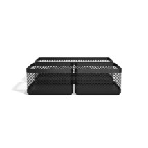 3 Compartment Stackable Wire Mesh Desk Organizer 24402473 - £29.53 GBP