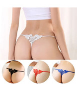 Sexy Women Floral Lace Love Heart Panties G-String Thong Low Waist Under... - €12,89 EUR