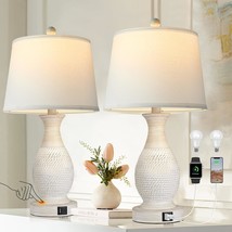 Partphoner Table Lamps Set Of 2, Bedside Touch Lamp With Usb, Led Bulbs ... - $1,433.17 MXN