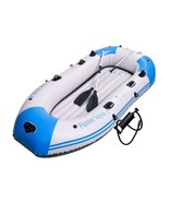 4 Person Inflatable Kayak, Boat w/Aluminum Oars, Cushion, Rope,Repair Pa... - £350.32 GBP