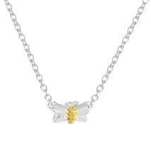 Adorable Busy Bee 14k Gold Vermeil over Sterling Silver Pendant Necklace - £15.03 GBP