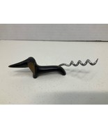 Vintage Figurative Corkscrew &quot;Dachshund&quot; Dog Bronze Metal Barware 4.5&quot; - £14.73 GBP
