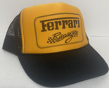 Vintage Ferrari Racing Hat Trucker Hat snapback Gold Black Supercar Adju... - $15.03