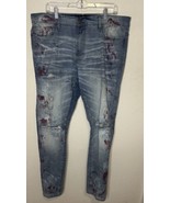 Jordan Craig Legacy Edition Sean Paint Splatter Denim Jeans Size 40X32 - $53.77 CAD