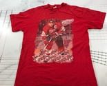 Vintage Detroit Red Wings T Shirt Mens Large Red Steve Yzerman NHL Sport... - $37.15