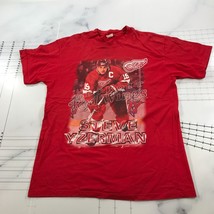 Vintage Detroit Red Wings T Shirt Mens Large Red Steve Yzerman NHL Sport Attack - £29.15 GBP