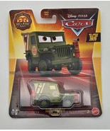 Disney Pixar Cars Race &amp; Rescue SARGE 1:55 Green Military Jeep Metal 202... - €13,71 EUR