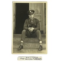 Vtg 1940&#39;s WWII Era Original Photo Note U.S. Army Soldier Fort Lewis Washington - £15.16 GBP