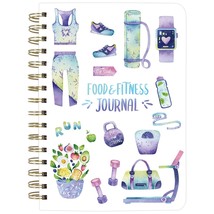 Food and Fitness Journal Meal Journal Diary Workout Wellness Log Noteboo... - $26.72