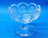 Vintage FOSTORIA Crystal Clear Compote COIN DOT Pedestal Dish With Scall... - $17.12