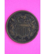 1864 BN  Two 2 Cent Liberty Coin Eraly Type Guaranteed Authentic &amp; Genui... - $41.18 CAD