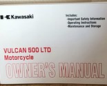 Kawasaki Vulcan 500 LTD Motorcycle Owners Manual EN500C6F Part Number 99... - $14.24