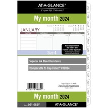 AT-A-GLANCE 2024 Monthly (061-685Y) Loose-Leaf Planner Refill Desk Size - £13.94 GBP