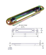 Optional Faceplate for Round Face Mortise Locks - €8,70 EUR