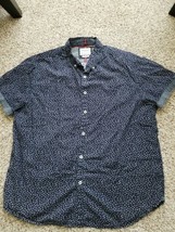 Cactus Man Rickey Singh Slim Fit XLarge Floral Navy Blue Red White Shirt - $19.79