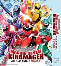 DVD Mashin Sentai Kiramager Vol. 1 - 45 End + 3 Movies Complete Series Box Set - £28.04 GBP