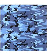 New Large Sky Blue Camo - Military Jumbo Bandana 27 In. X 27 In. 100% Co... - $9.23