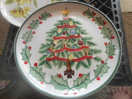 Vintage Geo Z Lefton Christmas Tree Plate #1096 N 1956 ** - £10.60 GBP