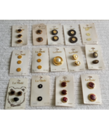 VTG Lot of Cards 14 LA MODE Sewing Buttons Various Size &amp;Colors Pieces C... - $296.15 MXN
