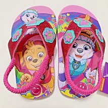 Flip Flops Beach Sandals Paw Patrol Skye Everest Pink Toddler Girl Size 5 6 New - £5.45 GBP