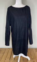 fantastic fawn NWOT women’s long sleeve sweater dress size L black R11 - £8.40 GBP