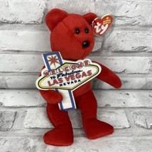 Ty Beanie Baby Aces With Hang And Protector Las Vegas Nevada Sin City  - $14.21