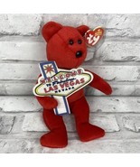 Ty Beanie Baby Aces With Hang And Protector Las Vegas Nevada Sin City  - £11.17 GBP