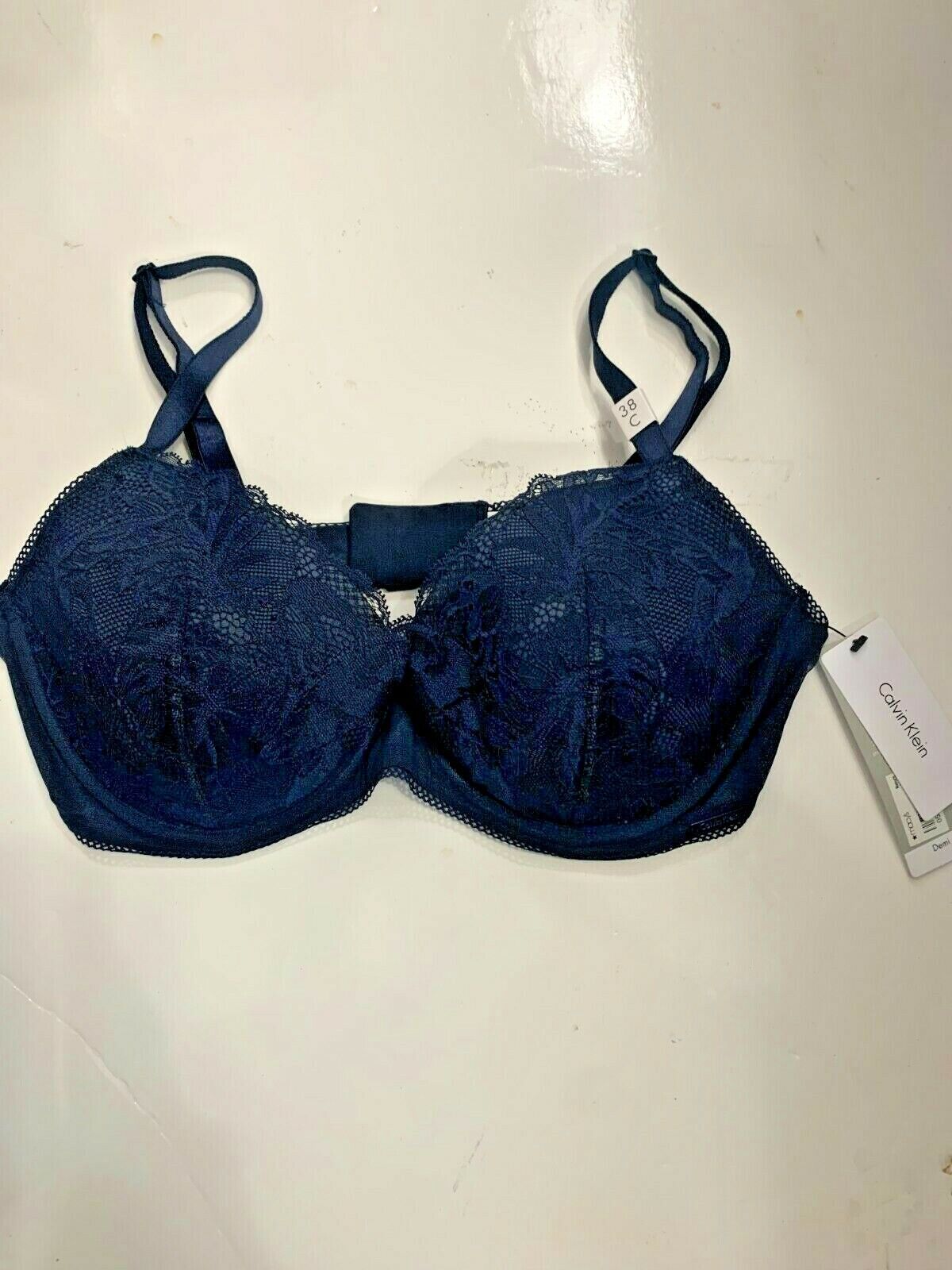 Navy calvin klein bra hot sale