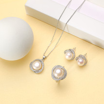 Bird&#39;s Nest Design Natural Freshwater  Sets Jewelry  for Women Necklace Pendant  - £20.47 GBP