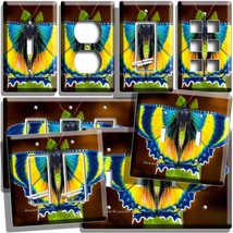 Amazing Blue Yellow Wings Butterfly Light Switch Outlet Wall Plate Room Hd Decor - £8.56 GBP+