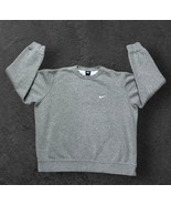 Vintage Nike Sweatshirt Adult XL Gray Mini Swoosh Pullover Blue Tag 80s - $39.48