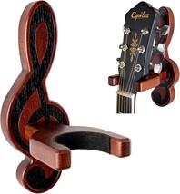 Teslyar Guitar Holder Wall Mount Ash Wood Wooden Guitar Hanger Hook, Mahogany - $28.97