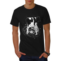 Wellcoda Space Cow Milk Fantasy Mens T-shirt,  Graphic Design Printed Tee - £14.92 GBP+