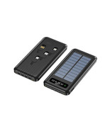 Powerbank 4 in 1 with Solar Panel for USB, i0s, Type C, and Micro USB Black - £27.66 GBP