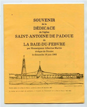 Souvenir Saint Antoine De Padoue de La Baie Du Febvre Quebec Canada June 1983 - $21.78