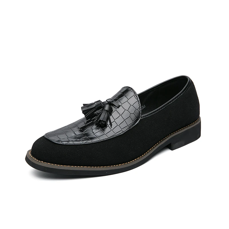 Spring Autumn Retro Men&#39;s Loafers Imitation Leather Casual Shoes Tassel Decorati - £40.30 GBP